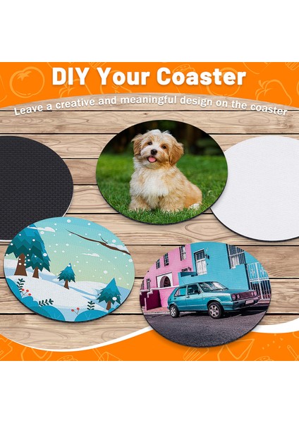 Yuvarlak Süblimasyon Boş Coaster Süblimasyon Boş Coaster Süblimasyon Isı Transfer Coaster Sıcak Preslenmiş Coaster 42 Adet (Yurt Dışından)