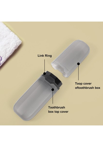 Travel Toothbrush Case Stretchable Toothpaste Holder Container Anti Bacterial Adjustable Box Black (Yurt Dışından) fırsatları