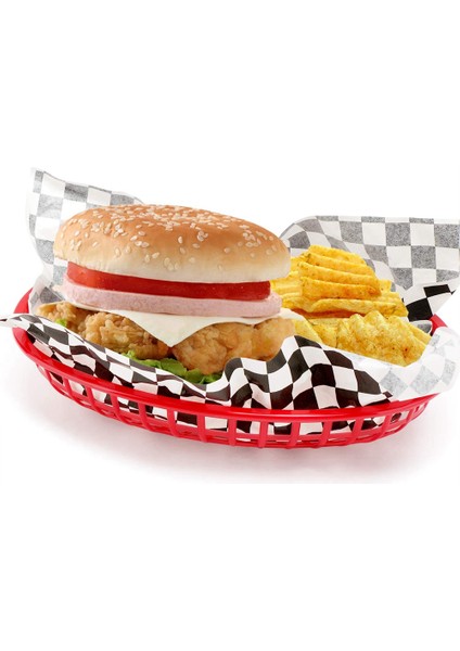 24 Adet Plastik Sepet Servis Tepsisi Patates Kızartması Sepeti Oval Fast Food Tepsisi Restoran Bar Kızartması Yemek Servis Tepsisi Kırmızı (Yurt Dışından) modelleri