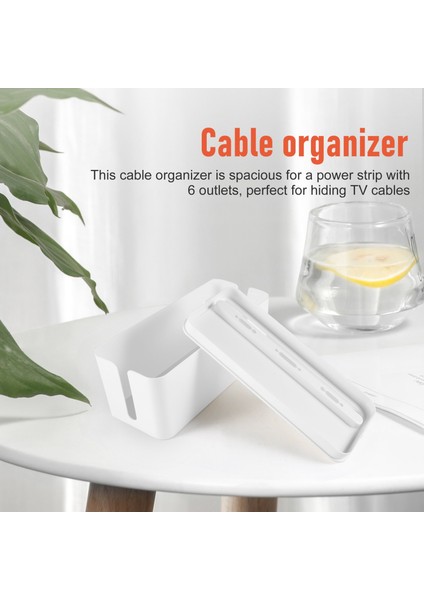 Cable Management Box, Abs Cord Hider Box, Computer Power Lines, Route Cables, Under Desk Power Strip (Yurt Dışından)