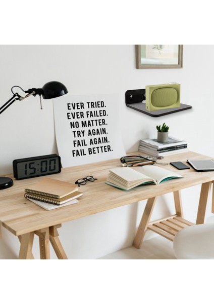 Wall Shelf Speaker Stand, Small Wall Shelf Speaker Mount For Bluetooth Speaker, Cell Phones, Toy Display Shelf (Black) (Yurt Dışından) fiyatları