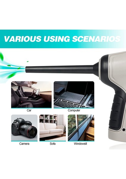 Compressed Air Duster, Keyboard Cleaner, 3-In-1 Mini Vacuum, Reusable Rechargeable Cordless Dust Blower Cleaner (Yurt Dışından)