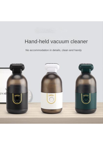 Desktop Cleaning Desktop Mini Vacuum Cleaner Portable Handheld Cleaning Machine Office Vehicle Home Wireless Black (Yurt Dışından) fiyatları