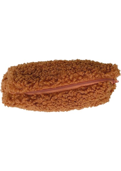 Kalem Kutusu Kalem Kılıfı Peluş Kawaii Fermuarlı Çantalar Kozmetik Makyaj Organizatör Kılıfı Okul Ofis Malzemeleri (Kahverengi) (Yurt Dışından)