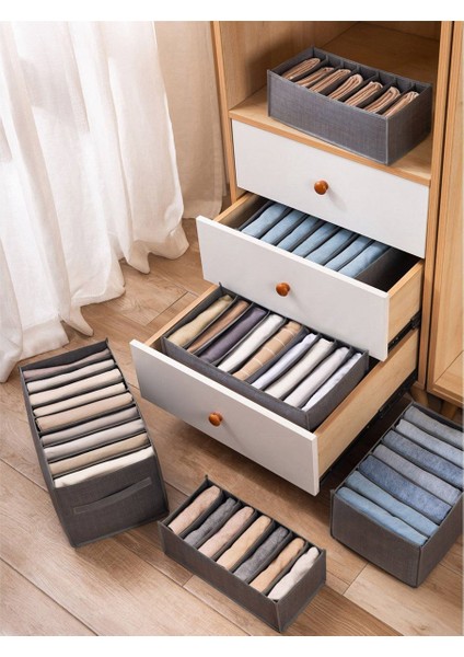 2x Closet Drawer Organizer For T-Shirts Jeans Shirts Organizing System For Wardrobe Storage Box A (Yurt Dışından)