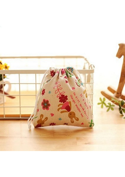 3 Adet Dokunmamış Baskılı Buket Cep, Çiçek Ipli Açık Seyahat Saklama Çantası (Yurt Dışından) indirimleri