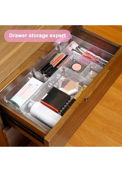 21 Adet Çekmece Depolama Sistemi Çok Boyutlu Çekmece Yöneticisi Şeffaf Makyaj Depolama Çekmecesi Ofis Bilgisayar Masaüstü Için (Yurt Dışından) fiyatları