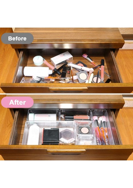 21 Adet Çekmece Depolama Sistemi Çok Boyutlu Çekmece Yöneticisi Şeffaf Makyaj Depolama Çekmecesi Ofis Bilgisayar Masaüstü Için (Yurt Dışından) modelleri