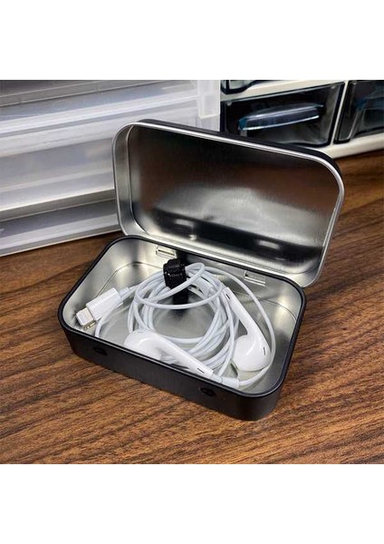 24 Paket Kasa Metal Dikdörtgen Boş Menteşeli Teneke Kutu Konteynerleri Siyah Mini Taşınabilir Kutu Takı Şeker Para Anahtar Organizatör (Yurt Dışından)