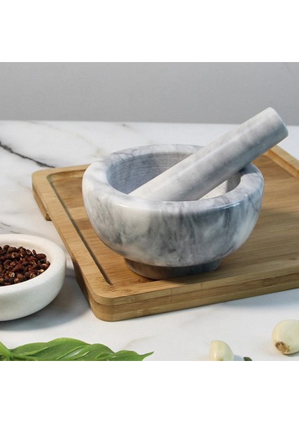 Mermer Harç ve Havan Tokmağı Seti Kaşıklı Kase Baharat ve Baharat Aletleri Karabiber Öğütücü Için Mermer Sarımsak Harcı Kasesi (Yurt Dışından) fiyatları
