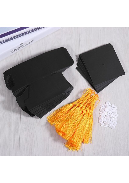 50PCS Dıy Paper Graduation Cap Shaped Gift Box Sugar Chocolate Box Black (Yurt Dışından) modelleri