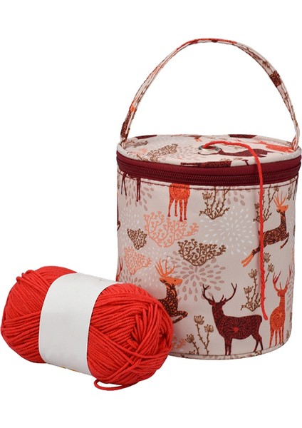 Yarn Storage Portable Bag, Small Size Knitting Projects Organizer For Yarns, Zipper Storage Bag C (Yurt Dışından) modelleri