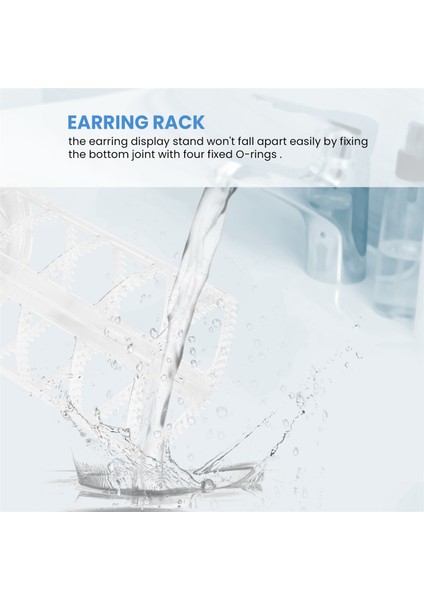 360 Rotating Earring Holder Stand Clear Earrings Organizer, Acrylic Jewelry Storage Display Rack For Earrings Bracelets (Yurt Dışından) fırsatları