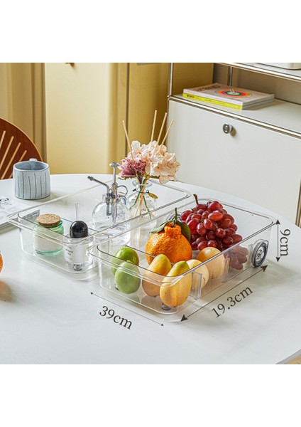 2 Adet Buzdolabı Çekmece Organizatörü ve Depolama Tekerlekler Üzerinde Temizle Buzdolabı Organizatörü, Kalın Yükseltme (Yurt Dışından)