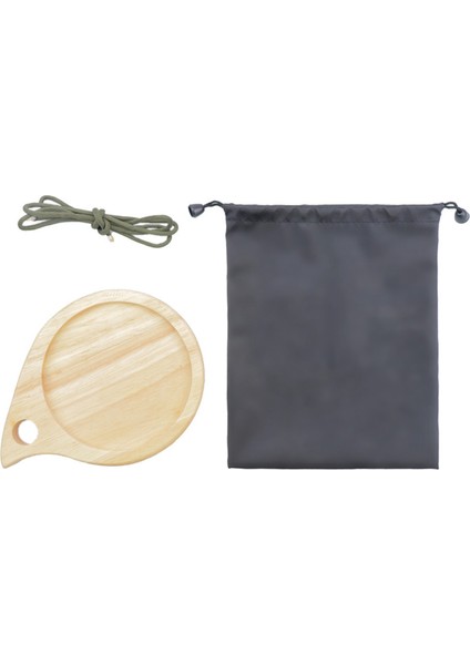 Kamp Kauçuk Ahşap Kesme Tahtası Piknik Barbekü Potholder Mini Kesme Tahtası Saplı (Yurt Dışından)