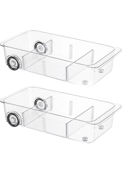 2 Adet Buzdolabı Çekmece Organizatörü ve Depolama Tekerlekler Üzerinde Temizle Buzdolabı Organizatörü, Kalın Yükseltme (Yurt Dışından) fiyatları