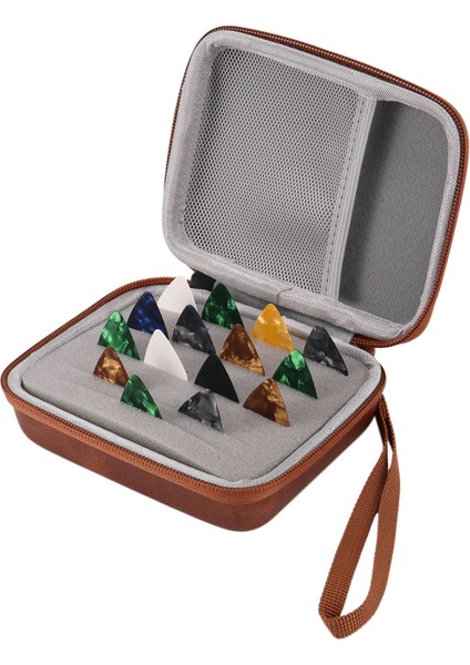 Akustik, Klasik, Elektrik, Bas Gitar Için Tüm Kalınlıkta 0,75 mm ile 15PCS Gitar Seçtikleri Saklama Çantası Ile, Kahverengi (Yurt Dışından)