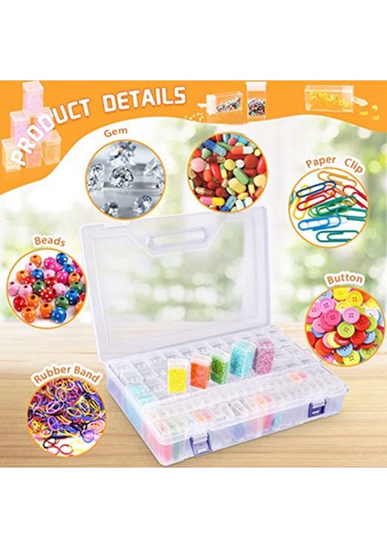 Boncuklu Saklama Kutusu Dıy Elmas Boyama Elmas 56-Izgara Nail Art Saklama Kutusu (Yurt Dışından) fırsatları