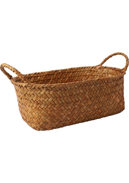 3x Hasır Dokuma Depolama Sepeti Mutfak El Yapımı Meyve Tabağı Rattan Piknik Gıda Ekmek Kutusu Orta (Yurt Dışından)
