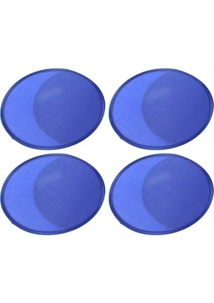 4x Katlanabilir Yuvarlak Yelpaze-Mavi (Yurt Dışından)