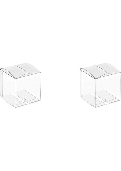 Hediyeler Için 100 Adet Şeffaf Plastik Kutular Pvc Ambalaj Kutusu Hediye Paketleme Şeffaf Şeker Kutusu Düğün Hediye Kutuları Şekeri (Yurt Dışından)