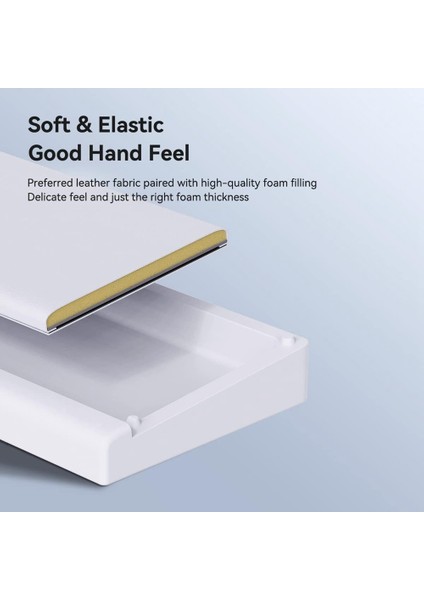 Masaüstü Bölmeli Saklama Kutusu ile Klavye Bilek Dinlenme Pedi Desteği, Bilgisayar Klavyesi Için, Ofis-Beyaz (Yurt Dışından) modelleri