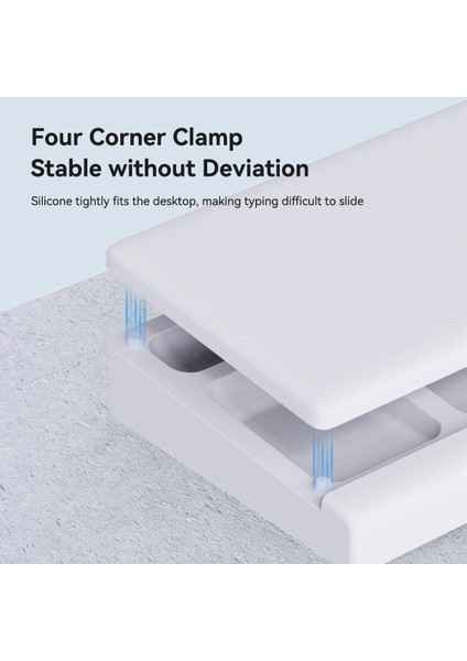 Masaüstü Bölmeli Saklama Kutusu ile Klavye Bilek Dinlenme Pedi Desteği, Bilgisayar Klavyesi Için, Ofis-Beyaz (Yurt Dışından) fırsatları