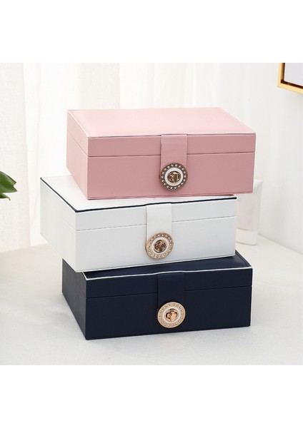 Mücevher Kutusu Çift Katmanlı Büyük Kapasiteli Küpe Saklama Kutusu Yüzük Takı Bileklik (Beyaz) (Yurt Dışından) indirimleri