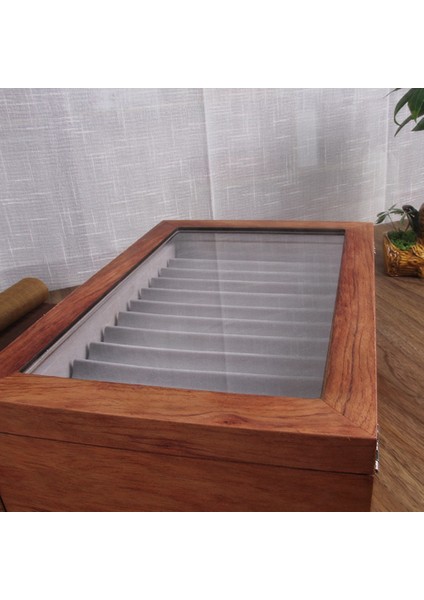 12 Grid Walnut Pen Storage Holder Pen Case Wear-Display Student Gift Anti Dust- Fountain Box Pen-Collection (Yurt Dışından) indirimleri