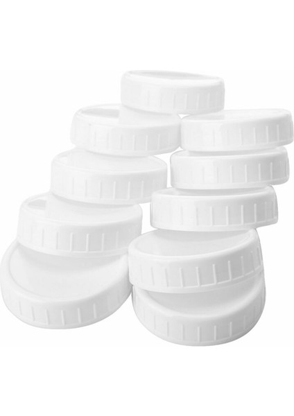 20 Adet Plastik Saklama Kapakları 86MM Standart Düzenli Ağız Mason Kavanoz Şişesi Için Nervürlü Kapaklar (Yurt Dışından) modelleri