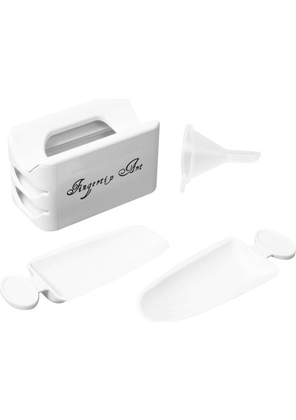 Portable Dipping Powder Recycling Tray Nail Tools Double-Layer Convenient Nail Jewelry Diamond Powder Recovery Box (Yurt Dışından)