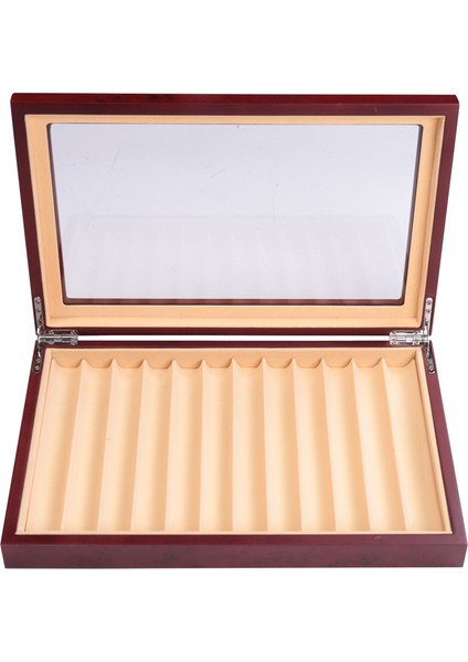 12 Slots Wood Pen Display Box Pen Fountain Storage Box Wood Showcase Organizer (Yurt Dışından) modelleri