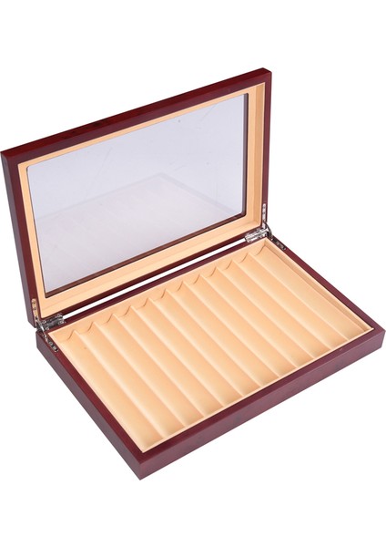 12 Slots Wood Pen Display Box Pen Fountain Storage Box Wood Showcase Organizer (Yurt Dışından) fırsatları