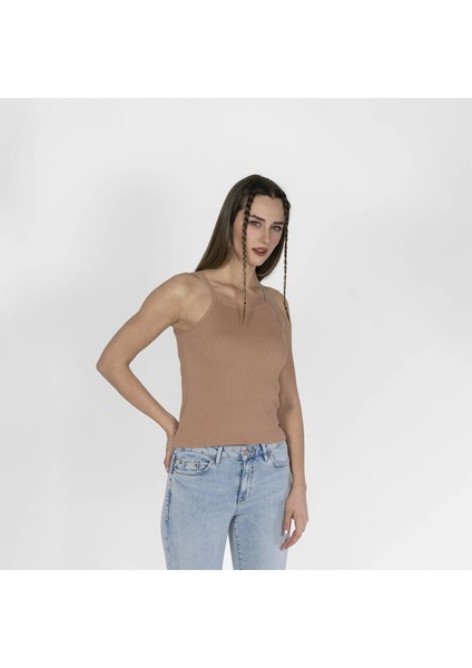 Nakışlı Kaşkorse Kadın Kahve Atlet indirimleri