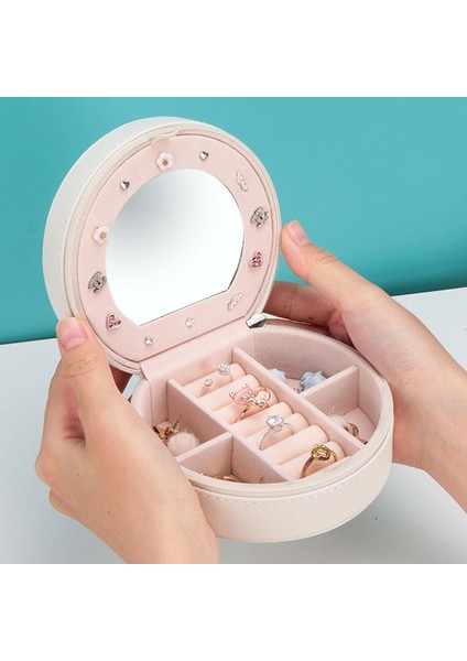 Taşınabilir Mücevher Kutusu Mücevher Saklama Kutusu Mücevher Kutusu Küpe Saklama Kutusu Küpe Küçük Narin Kutu Beyaz (Yurt Dışından) indirimleri