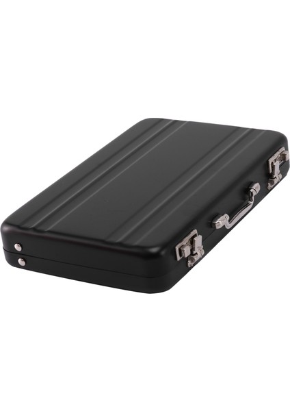 2x Aluminum Password Box Card Case Mini Suitcase Password Briefcase Black (Yurt Dışından) fırsatları