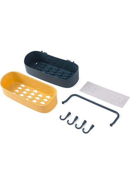 Banyo, Mutfak ve Yatak Odasına Uygun, Güçlü Yapışkanlı Plastik Ürünlerle Deliksiz Duvara Asılan Çift Katmanlı (Yurt Dışından) indirimleri