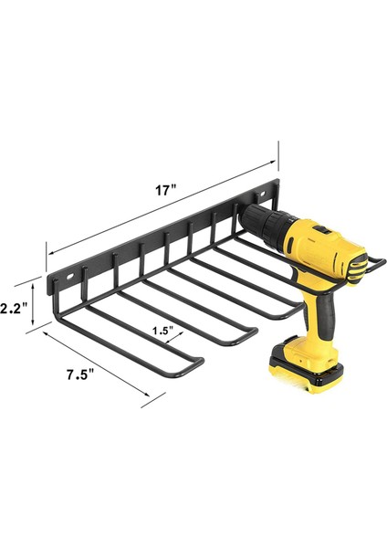 2x Power Tool Organizer Drill Storage Rack Shelf Wall Mounted Heavy Duty Power Drill Holder For Drill Charging Station (Yurt Dışından)