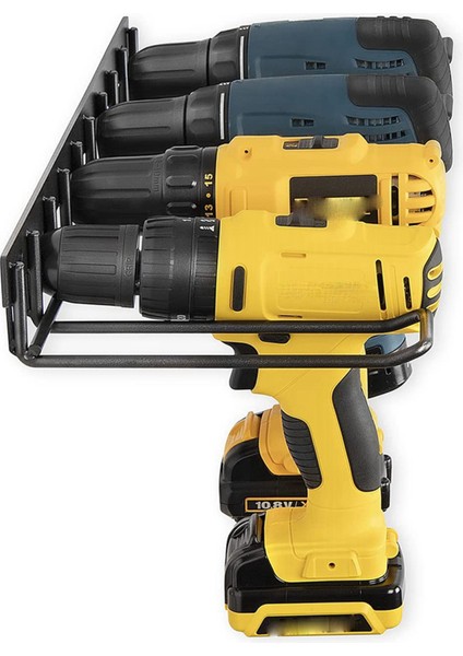 2x Power Tool Organizer Drill Storage Rack Shelf Wall Mounted Heavy Duty Power Drill Holder For Drill Charging Station (Yurt Dışından)