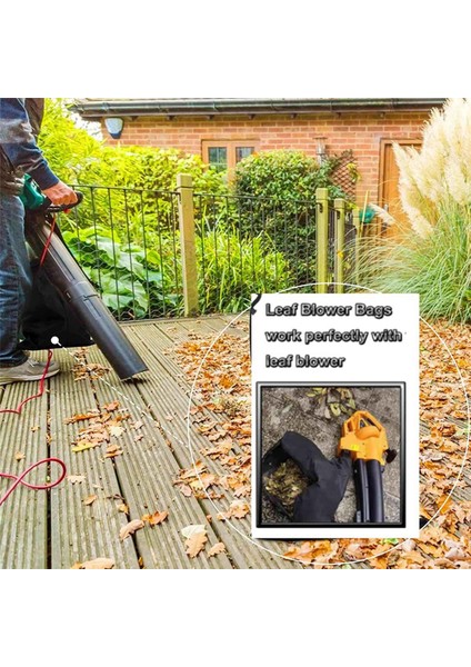 2x Leaf Blower Bag Zippered Bottom Dump Leaf Blower Vacuum Bag Collect Leaf For Garden Lawn Fits Blowers Vacuums (Yurt Dışından) indirimleri