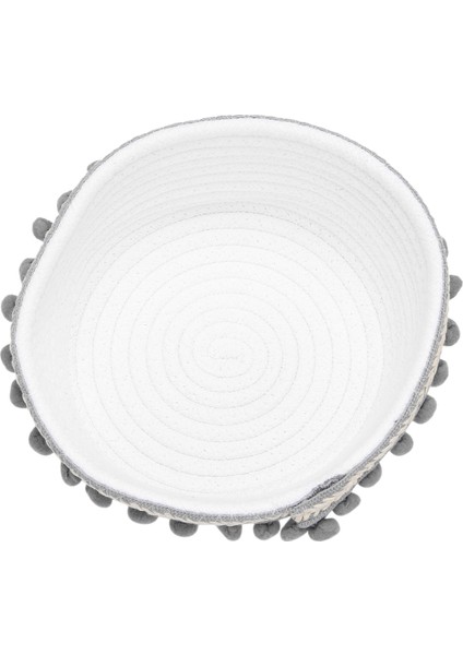 Top Pamuk Halat Dokuma Depolama Sepeti Masaüstü Kozmetik Depolama Sepeti Iskandinav Tarzı Enkaz Saklama Kutusu Gri (Yurt Dışından) modelleri