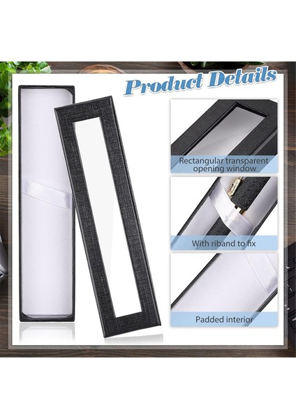 12PCS Empty Pen Gift Box With Clear Lid, Cardboard Pen Case, Pen Packaging Box For Pencil Ballpoint Fountain Pen Jewelry (Yurt Dışından) modelleri