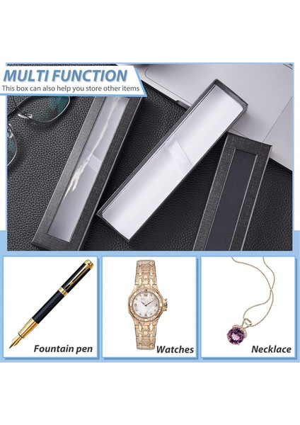 12PCS Empty Pen Gift Box With Clear Lid, Cardboard Pen Case, Pen Packaging Box For Pencil Ballpoint Fountain Pen Jewelry (Yurt Dışından) indirimleri