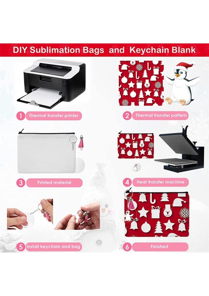 20 Pieces Sublimation Blanks Pouch Dıy Heat Transfer Makeup Bags Iron On Transfer Zipper Canvas Pen Case For Women Kids (Yurt Dışından) fiyatları