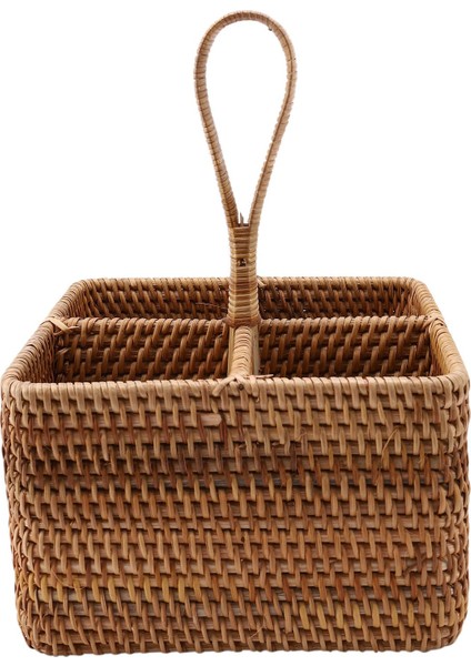 El Dokuma Hasır Hasır Depolama Sepeti Taşınabilir Dört Bölmeli Sınıflandırma Depolama Meyve Sepeti Ev Depolama C (Yurt Dışından) indirimleri