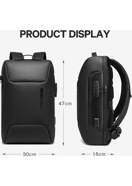 Siyah Iş Sırt Çantası Erkekler Lüks Anti-Hırsızlık Su Geçirmez Okul Dizüstü Sırt Çantaları USB Şarj Seyahat Çantası Estetik Sırt Çantası Tasarımı (Yurt Dışından) indirimleri