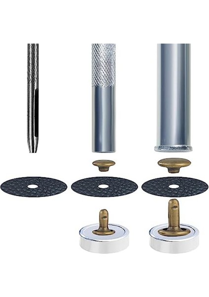 340 Takım Deri Perçin Seti Perçinler Deri Çift Şapka Perçinler Giysi Kumaşı Tamir Için Giysi Ayakkabı Çanta Kemerler A (Yurt Dışından) fiyatları