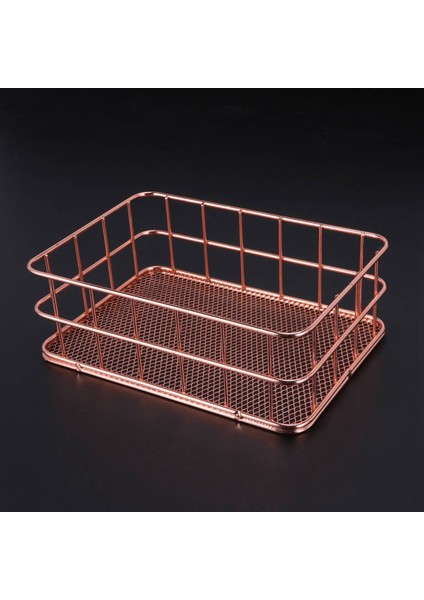 2x Depolama Sepeti Metal Tel Banyo Rafları Makyaj Organizatör Gül Altın Fırça Kalemlik Tel Örgü Banyo Tuvalet Malzemeleri (Yurt Dışından) indirimleri