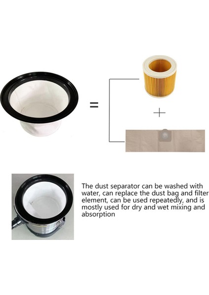 2x Toz Torbası Filtre Karcher NT20/1 NT30/1 NT38/1 NT40/1 Elektrikli Süpürge Ev Temizlik Araçları Hepa Filtreler (Yurt Dışından) fırsatları