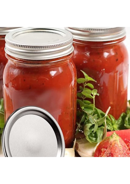 Mason Kavanozları Için Ağız Konserve Kapakları Bölünmüş Tip Kavanoz Kapakları Silikon Contalı Sızdırmaz ve Güvenli Konserve KAPAKLARI-150 Pcs (Yurt Dışından) modelleri